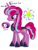 Size: 1080x1440 | Tagged: safe, artist:徐詩珮, oc, oc:berry shadow, pony, unicorn, broken horn, female, horn, magical lesbian spawn, mare, next generation, offspring, parent:glitter drops, parent:tempest shadow, parents:glittershadow, simple background, transparent background