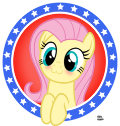 Size: 1192x1254 | Tagged: safe, artist:anime-equestria, fluttershy, pony, g4, :3, anniversary, blushing, cute, happy birthday mlp:fim, hnnng, mlp fim's ninth anniversary, ring, shyabetes, simple background, smiling, solo, stars, transparent background, vector, weapons-grade cute