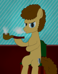 Size: 1700x2160 | Tagged: safe, artist:pakes, oc, pony, male, pipe, smoking, stallion
