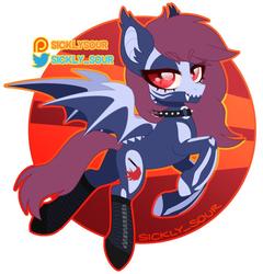 Size: 911x949 | Tagged: safe, artist:sickly-sour, oc, oc only, oc:adlyde, bat pony, pony, clothes, solo, stockings, thigh highs