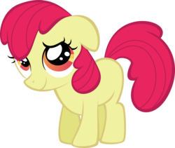 Size: 5443x4596 | Tagged: safe, artist:iamadinosaurrarrr, edit, editor:slayerbvc, vector edit, apple bloom, earth pony, pony, g4, absurd resolution, accessory-less edit, female, filly, missing accessory, simple background, solo, transparent background, vector