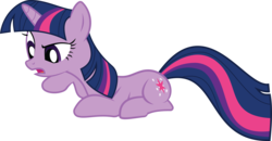 Size: 10187x5285 | Tagged: safe, artist:wissle, twilight sparkle, pony, unicorn, friendship is magic, g4, absurd resolution, female, lying down, mare, open mouth, prone, simple background, solo, thinking, transparent background, unicorn twilight, vector