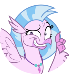 Size: 1000x1000 | Tagged: safe, artist:phucknuckl, silverstream, classical hippogriff, hippogriff, she's all yak, cute, diastreamies, faic, female, simple background, solo, transparent background, vector, you look so weird
