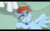 Size: 2880x1800 | Tagged: safe, screencap, rainbow dash, rarity, pegasus, pony, g4, school raze, faic, female, headache, lip bite, mare, on back, solo focus, spread wings, wings