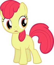 Size: 2590x3099 | Tagged: safe, artist:spikesmustache, edit, editor:slayerbvc, vector edit, apple bloom, earth pony, pony, g4, accessory-less edit, female, filly, high res, missing accessory, simple background, solo, transparent background, vector