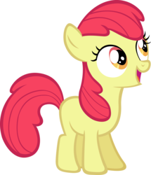 Size: 4303x5008 | Tagged: safe, artist:lilcinnamon, edit, editor:slayerbvc, vector edit, apple bloom, earth pony, pony, g4, .psd available, absurd resolution, accessory-less edit, female, filly, missing accessory, simple background, solo, trace, transparent background, vector