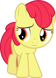 Size: 4884x6828 | Tagged: safe, artist:siaphra, edit, editor:slayerbvc, vector edit, apple bloom, earth pony, pony, g4, absurd resolution, accessory-less edit, female, filly, missing accessory, simple background, solo, transparent background, vector
