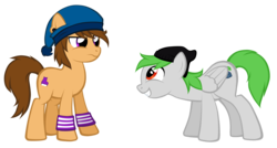 Size: 5919x3177 | Tagged: safe, artist:petraea, oc, oc only, earth pony, pegasus, pony, male, simple background, stallion, transparent background, vector
