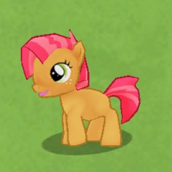 Size: 256x256 | Tagged: safe, gameloft, babs seed, earth pony, pony, g4, female, filly, freckles, game, solo