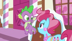 Size: 1920x1080 | Tagged: safe, screencap, cup cake, spike, dragon, pony, g4, the big mac question, winged spike, wings