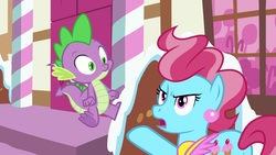Size: 1920x1080 | Tagged: safe, screencap, cup cake, spike, dragon, pony, g4, the big mac question, winged spike, wings