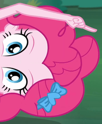 Size: 763x930 | Tagged: safe, screencap, pinkie pie, do it for the ponygram!, equestria girls, g4, my little pony equestria girls: better together, cropped, cute, diapinkes, female, magic cupcake touch, pointing, solo