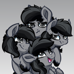 Size: 4000x4000 | Tagged: safe, artist:witchtaunter, oc, oc only, earth pony, pony, absurd resolution, commission, gradient background, group, solo