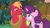 Size: 1920x1080 | Tagged: safe, screencap, big macintosh, sugar belle, earth pony, pony, unicorn, g4, my little pony: friendship is magic, the big mac question, apple, apple tree, female, male, mare, pear tree, stallion, tree