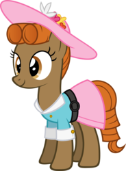 Size: 1034x1403 | Tagged: safe, artist:zacatron94, oc, oc only, oc:cinnamon bun, earth pony, pony, clothes, female, hat, mare, simple background, solo, transparent background, vector