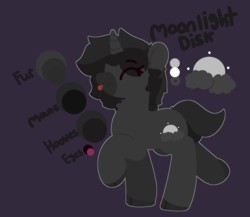 Size: 2030x1760 | Tagged: safe, artist:moonydusk, oc, oc only, oc:moonlight disk, pony, unicorn, eyes closed, female, mare, reference sheet, simple background, solo, tongue out