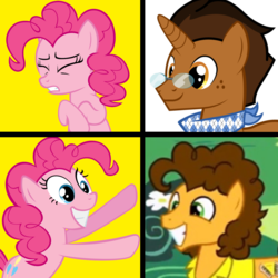 Size: 1300x1300 | Tagged: artist needed, safe, cheese sandwich, pinkie pie, oc, oc:copper plume, pony, g4, female, hotline bling, male, meme, ship:cheesepie, shipping, straight, waifu thief