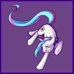 Size: 800x800 | Tagged: safe, artist:bluekazenate, oc, oc only, oc:fluorescent luminosity, pony, unicorn, purple background, simple background, solo