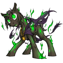 Size: 1000x1000 | Tagged: safe, artist:kalemon, ghoul, pony, undead, unicorn, fallout equestria, amulet, balefire, cape, clothes, glowing eyes, jewelry, male, on fire, simple background, solo, transparent background