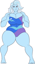 Size: 1837x3382 | Tagged: safe, artist:owlizard, trixie, monster girl, equestria girls, g4, big breasts, breasts, busty trixie, clothes, female, giantess, grand and muscular trixie, huge breasts, macro, muscular female, simple background, swimsuit, white background