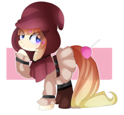 Size: 3000x2769 | Tagged: safe, artist:2pandita, oc, oc only, earth pony, pony, boots, clothes, dress, female, high res, hood, mare, shoes, solo