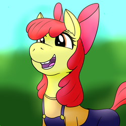 Size: 6000x6000 | Tagged: safe, artist:dazed-and-wandering, apple bloom, earth pony, pony, g4, clothes, female, overalls, solo