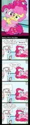 Size: 469x1948 | Tagged: safe, artist:mrbastoff, edit, edited screencap, screencap, derpy hooves, li'l cheese, nurse redheart, pinkie pie, earth pony, pegasus, pony, g4, the last problem, comic, cute, dialogue, female, food, haycartes' method, looking at each other, mare, muffin, open mouth, pregnant, pun, slice of life, when you see it, worth it