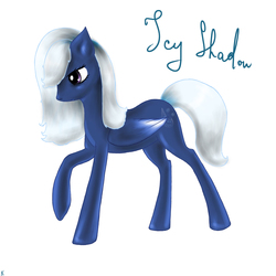 Size: 2000x2000 | Tagged: safe, artist:valeriyashyshkina, oc, oc only, oc:icy shadow, pegasus, pony, high res, raised hoof, simple background, solo, two toned wings, white background, wings