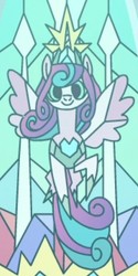 Size: 283x564 | Tagged: safe, screencap, princess flurry heart, alicorn, pony, g4, the last problem, cropped, older, older flurry heart, stained glass