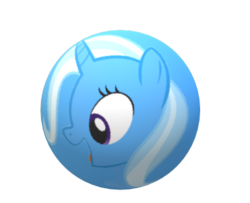 Size: 371x301 | Tagged: safe, artist:mega-poneo, trixie, pony, unicorn, g4, 3d, ball, cute, diatrixes, female, happy, inanimate tf, mare, morph ball, simple background, solo, transformation, transparent background, trixieball