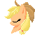 Size: 50x50 | Tagged: safe, artist:piichu-pi, applejack, earth pony, pony, g4, animated, avatar, female, gif, icon, mare, pixel art, simple background, solo, transparent background