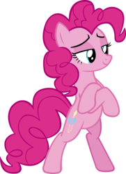 Size: 4233x5859 | Tagged: safe, artist:ironm17, pinkie pie, earth pony, pony, g4, the mean 6, belly, bipedal, crossed arms, female, simple background, smiling, smug, solo, standing, transparent background, vector