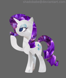 Size: 850x1000 | Tagged: safe, artist:shadobabe, rarity, pony, unicorn, g4, female, gray background, mare, simple background, solo, texture