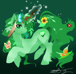 Size: 853x828 | Tagged: safe, artist:opalacorn, oc, oc only, original species, plant pony, pony, unicorn, plant, solo, watermark