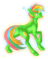 Size: 828x1003 | Tagged: safe, artist:scissorrunner, oc, oc only, earth pony, pony, tongue out, underhoof