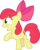 Size: 4920x6139 | Tagged: safe, artist:parclytaxel, edit, editor:slayerbvc, vector edit, apple bloom, earth pony, pony, crusaders of the lost mark, g4, absurd resolution, apple bloom's bow, bow, cropped, cutie mark, female, filly, hair bow, raised hoof, simple background, smiling, solo, the cmc's cutie marks, transparent background, vector