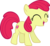 Size: 4121x3756 | Tagged: safe, artist:slb94, edit, editor:slayerbvc, vector edit, apple bloom, earth pony, pony, g4, accessory-less edit, cutie mark, excited, female, filly, missing accessory, solo, the cmc's cutie marks, vector
