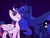 Size: 2048x1536 | Tagged: safe, artist:incendiarymoth, princess luna, twilight sparkle, alicorn, pony, g4, blushing, eyes closed, female, lesbian, mare, ship:twiluna, shipping, twilight sparkle (alicorn)