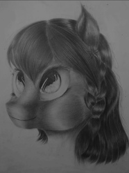 Size: 720x967 | Tagged: safe, artist:henry forewen, pony, bust, mascot, monochrome, sketch, solo, traditional art