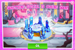 Size: 1040x692 | Tagged: safe, gameloft, pony, g4, my little pony: magic princess, advertisement, cutie map, limited-time story