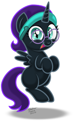 Size: 1416x2327 | Tagged: safe, artist:aleximusprime, oc, oc only, oc:nyx, alicorn, pony, cute, female, filly, looking at you, nyxabetes, open mouth, simple background, solo, transparent background