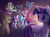 Size: 3084x2300 | Tagged: safe, artist:poulped, applejack, fluttershy, pinkie pie, rainbow dash, rarity, spike, starlight glimmer, twilight sparkle, alicorn, earth pony, pegasus, pony, unicorn, g4, armpits, digital art, female, glowing horn, group, heart, high res, horn, magic, male, mane six, mare, sunset, twilight sparkle (alicorn)