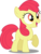 Size: 3409x4466 | Tagged: safe, artist:dashiesparkle edit, edit, editor:slayerbvc, vector edit, apple bloom, earth pony, pony, g4, my little pony: friendship is magic, somepony to watch over me, accessory-less edit, female, filly, missing accessory, raised hoof, simple background, solo, transparent background, vector