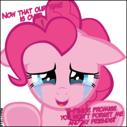 Size: 4000x4000 | Tagged: safe, artist:ace play, pinkie pie, earth pony, pony, g4, ..., absurd resolution, crying, cute, daaaaaaaaaaaw, dialogue, diapinkes, end of g4, end of ponies, feels, female, floppy ears, looking at you, male, mare, open mouth, pinkie cry, pinkie promise, puppy dog eyes, sad smile, sadorable, simple background, smiling, smiling at you, solo, stuttering, sweet dreams fuel, talking to viewer, tears of joy, teary eyes, underhoof, white background