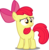 Size: 5000x5136 | Tagged: safe, artist:dashiesparkle, apple bloom, earth pony, pony, g4, my little pony: friendship is magic, sleepless in ponyville, apple bloom's bow, bow, female, filly, hair bow, simple background, solo, transparent background, vector, worried