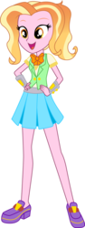 Size: 2008x5364 | Tagged: safe, artist:lhenao, luster dawn, equestria girls, g4, season 9, the last problem, clothes, cute, equestria girls-ified, female, hand on hip, high res, legs, lusterbetes, miniskirt, next generation, open mouth, open smile, pleated skirt, ponytail, ribbon, shirt, shoes, simple background, skirt, smiling, solo, t-shirt, transparent background, vest