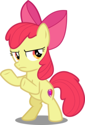 Size: 4348x6428 | Tagged: safe, artist:jhayarr23, edit, editor:slayerbvc, vector edit, apple bloom, earth pony, pony, g4, hard to say anything, absurd resolution, apple bloom's bow, bow, charlie's angels, cropped, cutie mark, female, filly, hair bow, mare, serious, serious face, shimmering spectacles, show accurate, simple background, solo, the cmc's cutie marks, transparent background, vector