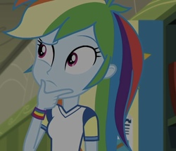 Size: 962x828 | Tagged: safe, screencap, rainbow dash, equestria girls, g4, my little pony equestria girls: choose your own ending, sock it to me, cropped, cute, dashabetes, female, solo