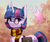 Size: 1920x1608 | Tagged: safe, artist:mrscroup, twilight sparkle, pony, unicorn, g4, clothes, cutie mark, digital art, female, glasses, harry potter (series), mare, saddle bag, scarf, smiling, solo, unicorn twilight