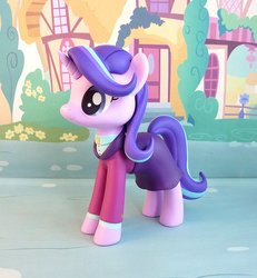 Size: 784x850 | Tagged: safe, artist:krowzivitch, starlight glimmer, pony, unicorn, g4, the last problem, clothes, craft, diorama, female, headmare starlight, older starlight glimmer, sculpture, solo, standing, suit, that was fast, traditional art